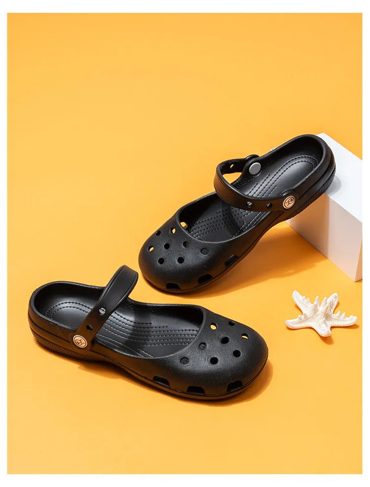 2026 Summer New Women'S Ballet Cave Shoes Mary Jane Eva Durable Anti Slip And Odorous Flat Shoes Beach Shoes For Outdoor Wear