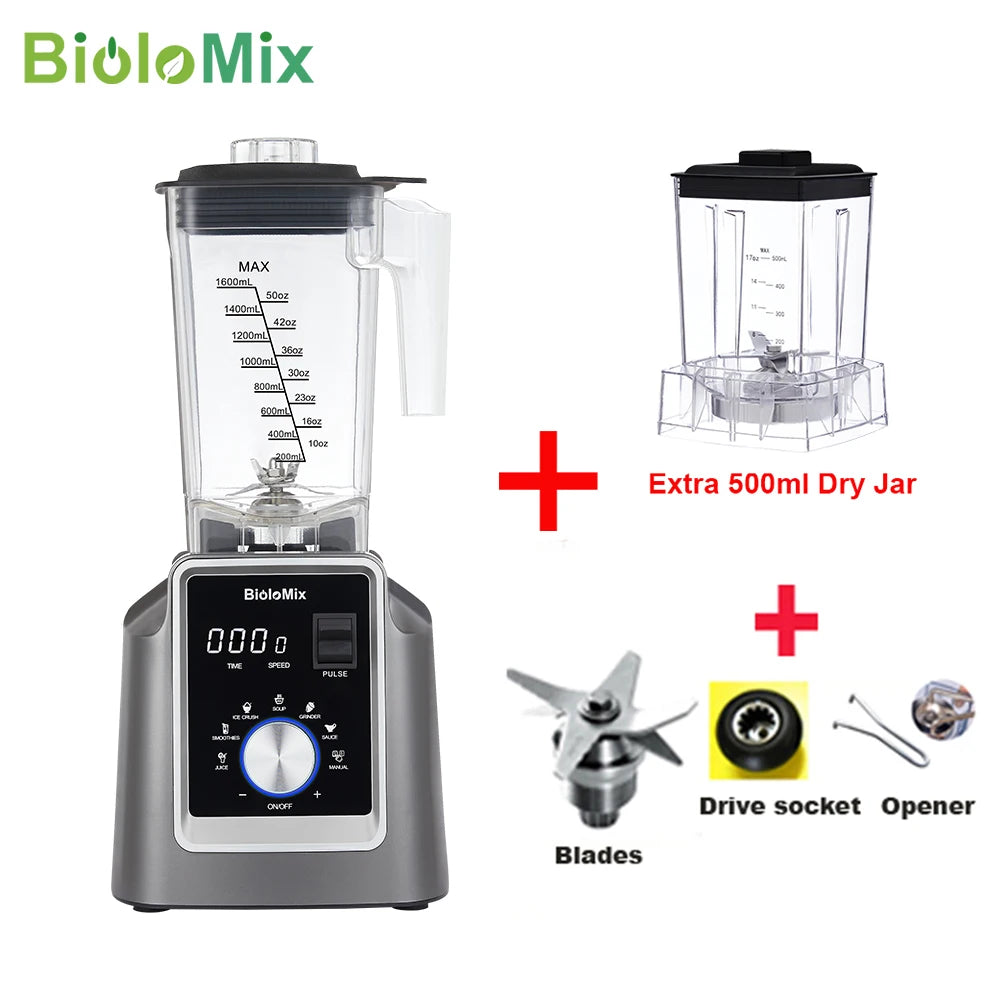 Biolomix Digital BPA FREE 2L Automatic Program Professional Commercial Blender Mixer Juicer Food Processor Ice Smoothies