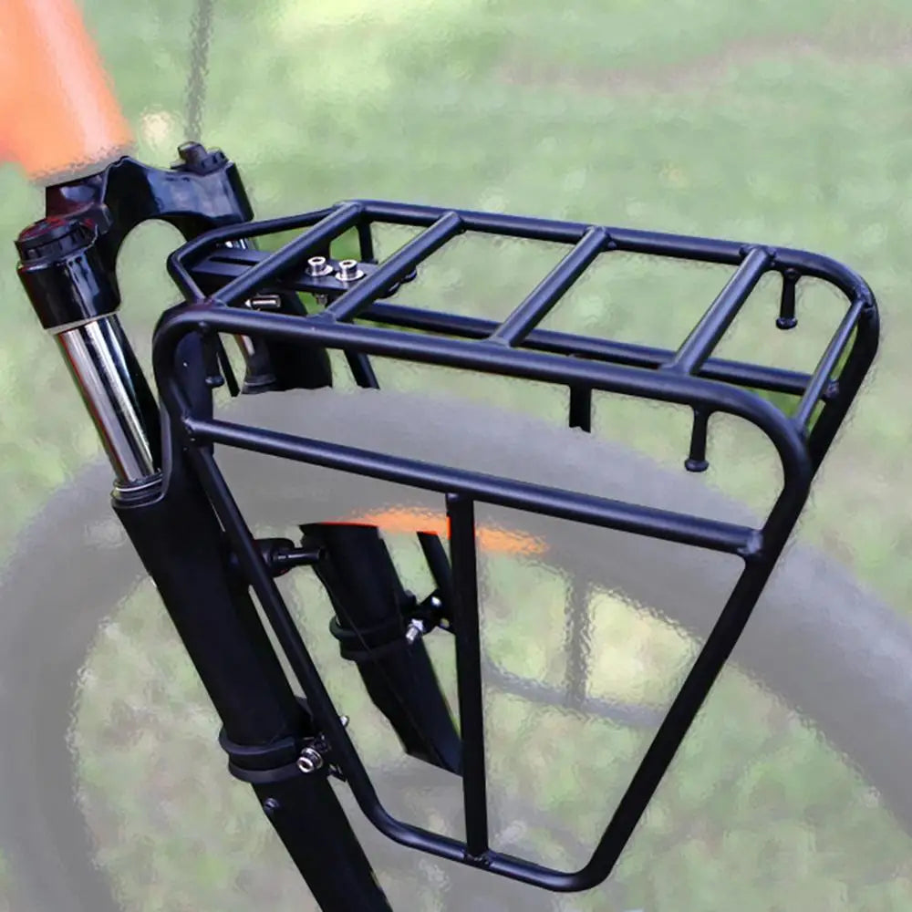 1pcs Bicycle Cycle Front Rack Heavy Duty Steel Cycling Front Bracket Luggage Shelf Cargo Rack Mountain Bike Front Rack