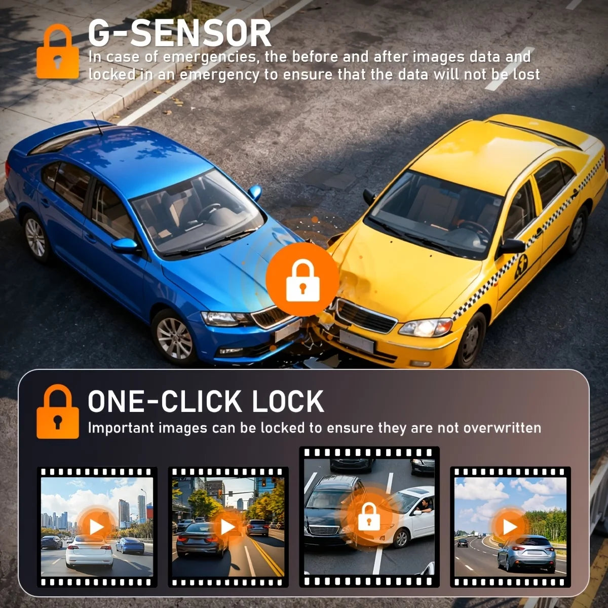 4-Camera Dash Cam: 1080p, Infrared Night Vision, Loop Recording, Front/Interior/Rear Triple-Camera Dash Cam