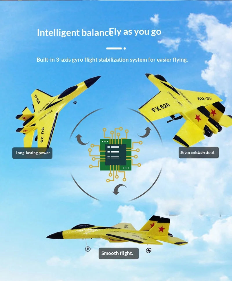 Remote Control Airplane 2.4G Remote Control Fighter Hobby Plane Glider Airplane EPP Foam Toys RC Plane Kids Gift
