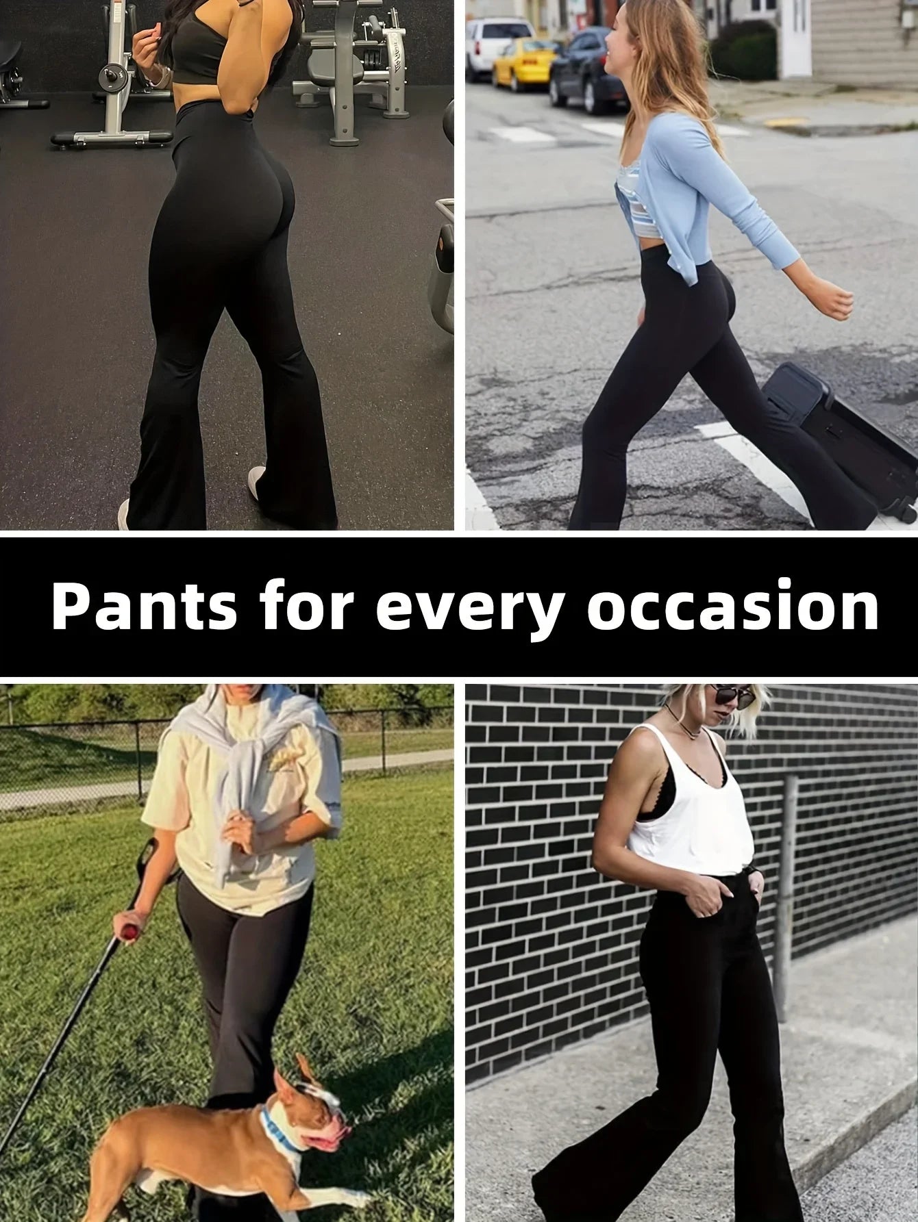 Women's High Waist Legging Tummy Control Bootcut Workout High Waist Bell Bottom Pants 4-Way-Stretch Athleisure  Pants