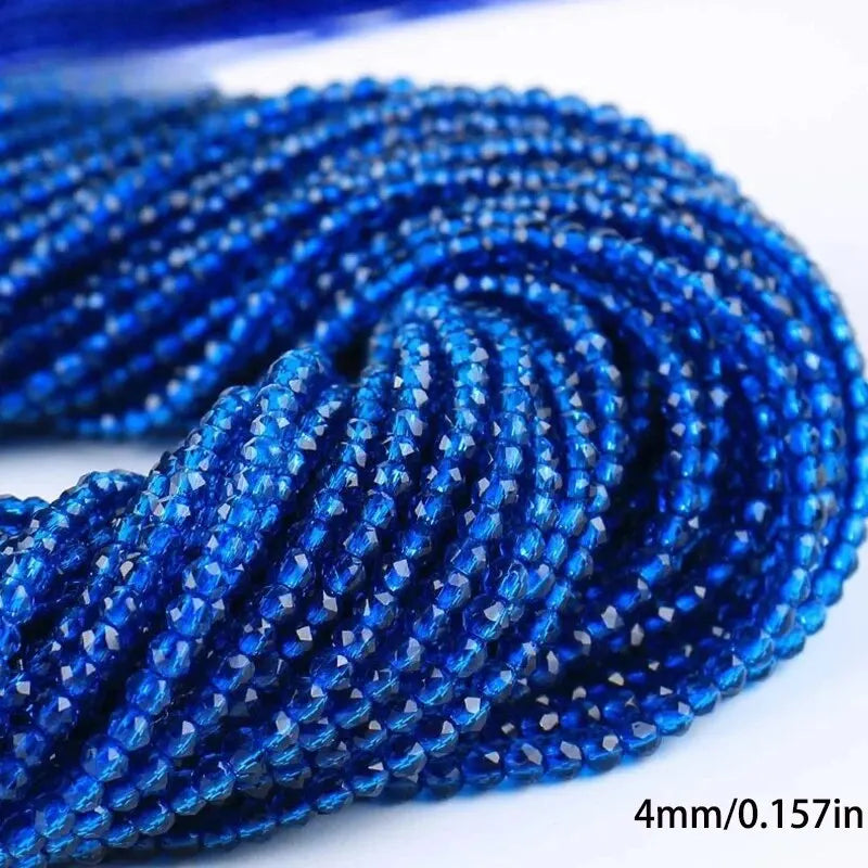 A 4mm Flat Bead Wheel Bead Loose Bead Crystal Glass Bead Bracelet Necklace Beaded Material DIY Jewelry Accessories