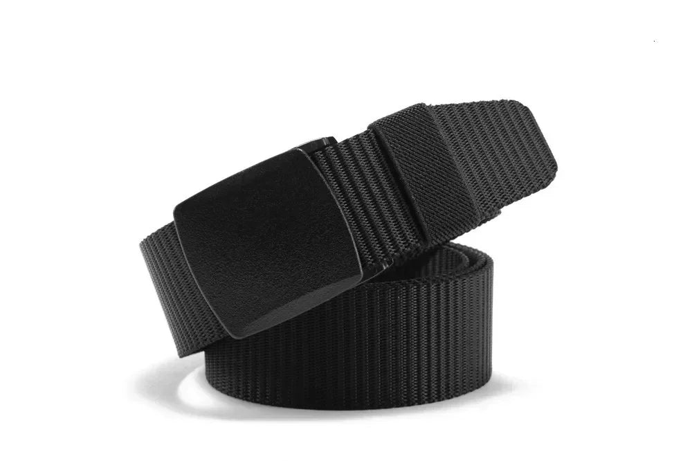 2Pcs New Automatic Buckle Nylon Belt Outdoor Hunting Multifunctional Tactical Canvas Belt High Quality Men Belt