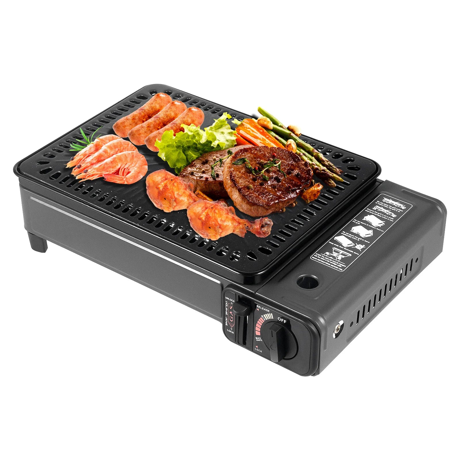 Portable Camping Grill Gas Stove Butane Gas Stove For Camping, Traveling, Trekking  0.25-0.3mpa 41.5*28*11cm