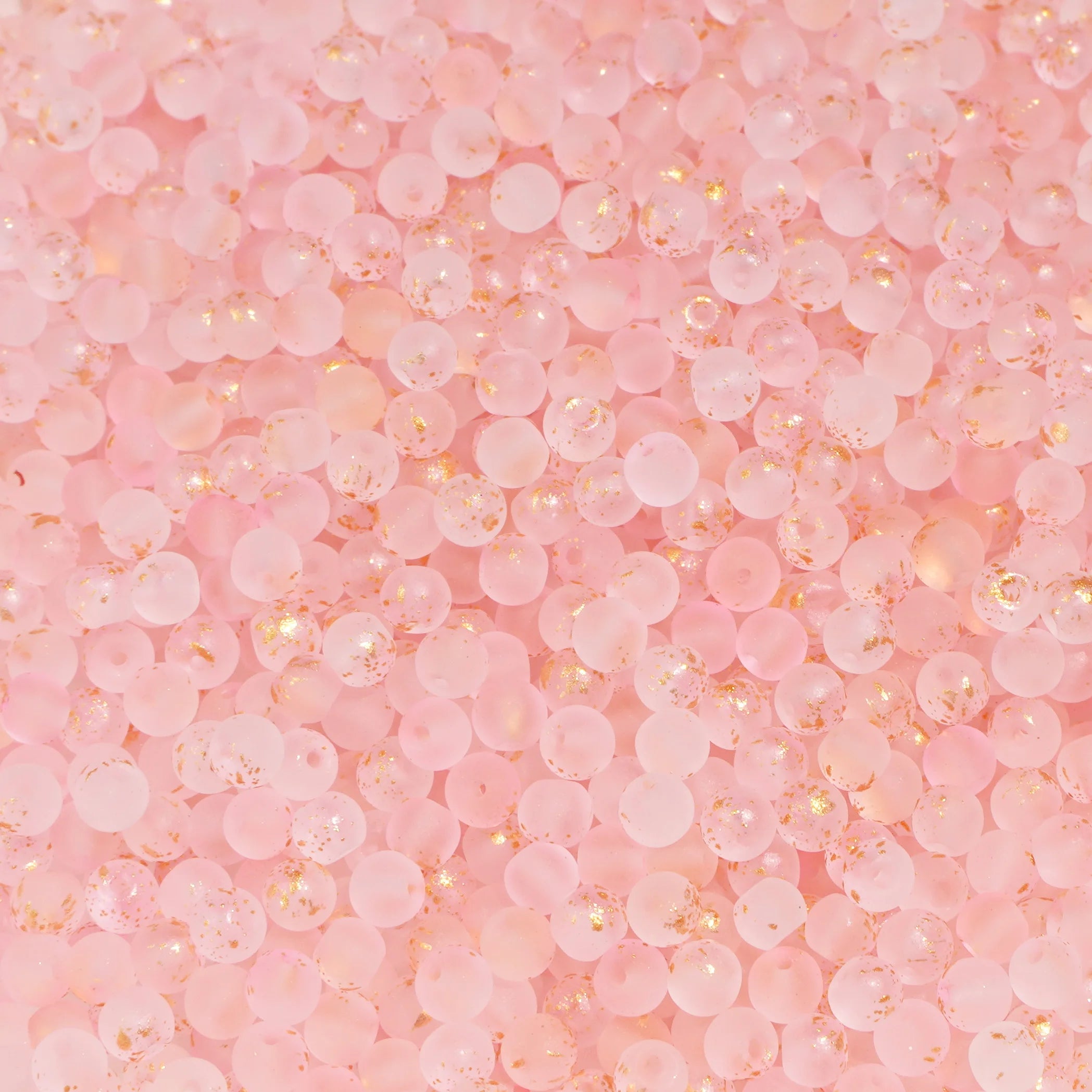 100Pcs 4mm High Quality Frosted Gold Splattered Glass Rice Beads Loose Beads for Handmade Jewelry DIY Bracelet Necklace Material