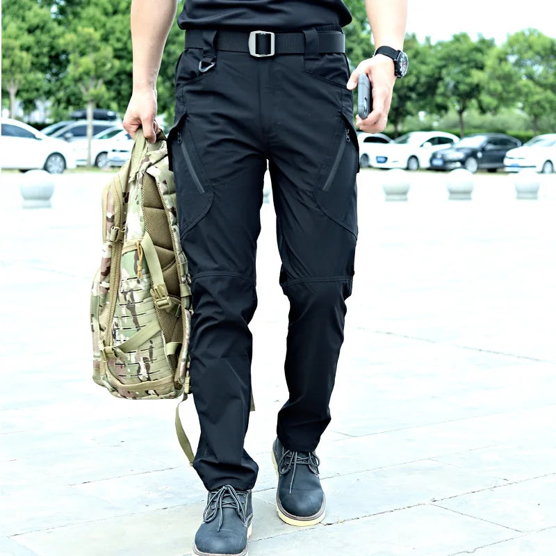 Military Tactical Pants Cargo Men Waterproof Trousers Casual Pants Wear-resistant Multi-pocket Outdoor Hiking Work Trousers Male