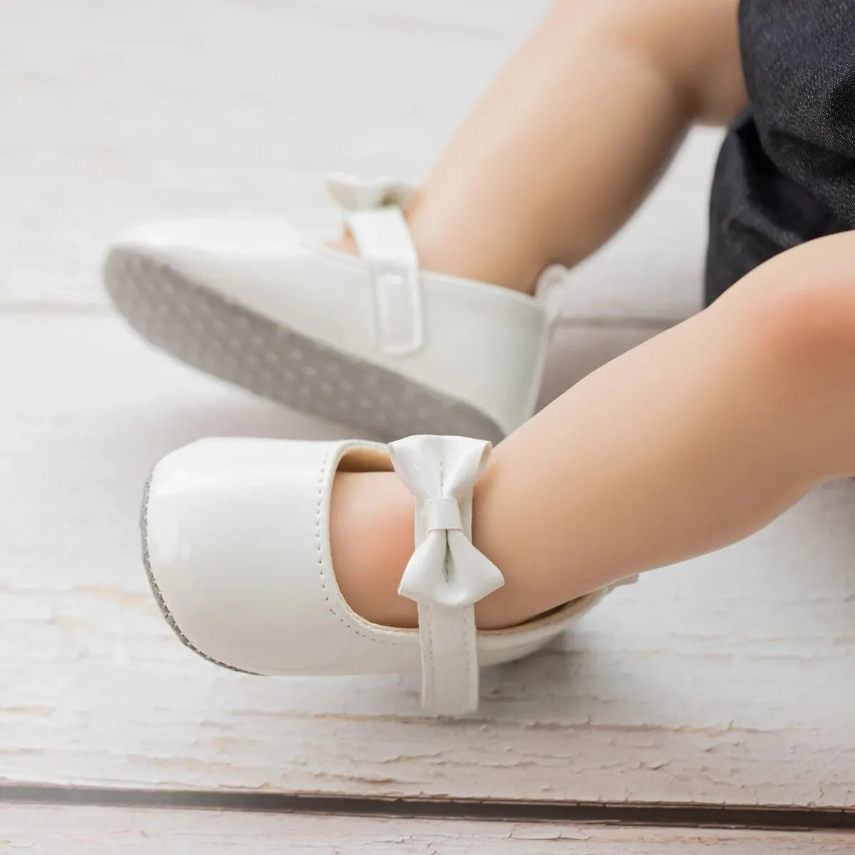 Meckior Baby Girls Shoes Bowknot Princess Dress Shoes PU Anti-slip Soft Sole Infant First Walkers Newborn Crib Baby Shoes