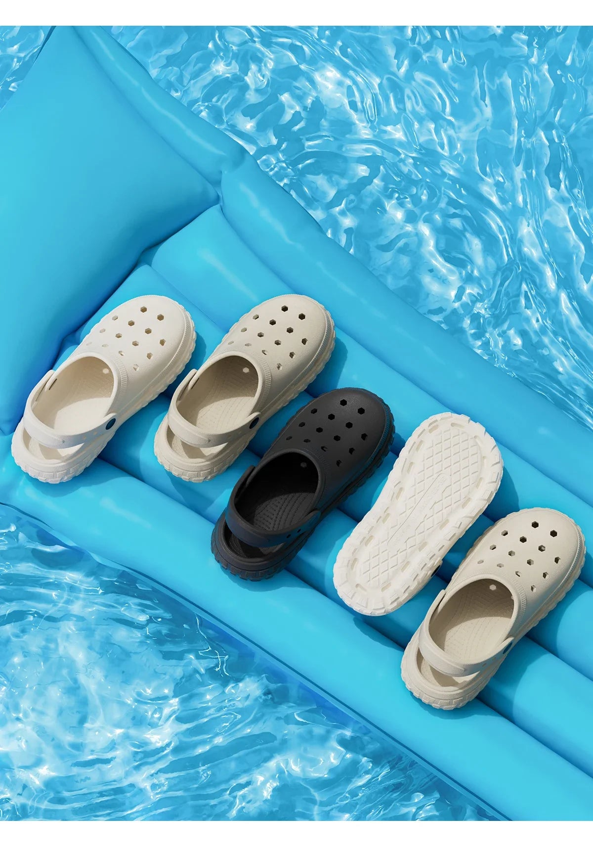 2026 Women and Men's Hole Shoes Summer Non-Slip Outdoor Sandals Closed Toe Shit Feeling Beach Slippers Thick Bottom Soft Bottom