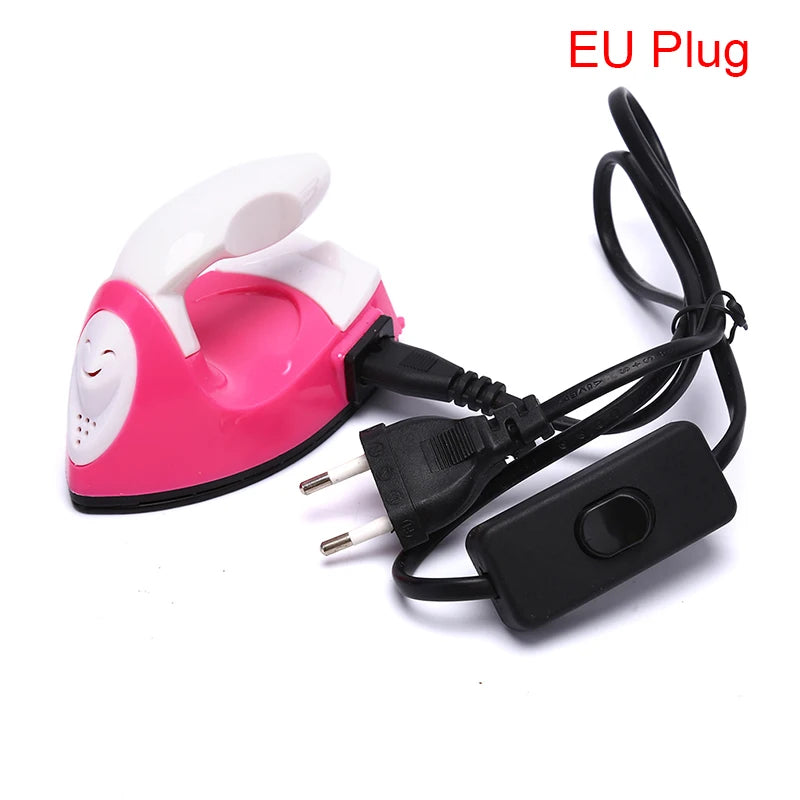 Mini Craft Iron Electric Iron Portable Handy Heat Press Diy Small Iron For Ironing Clothes Laundry Appliances Plug