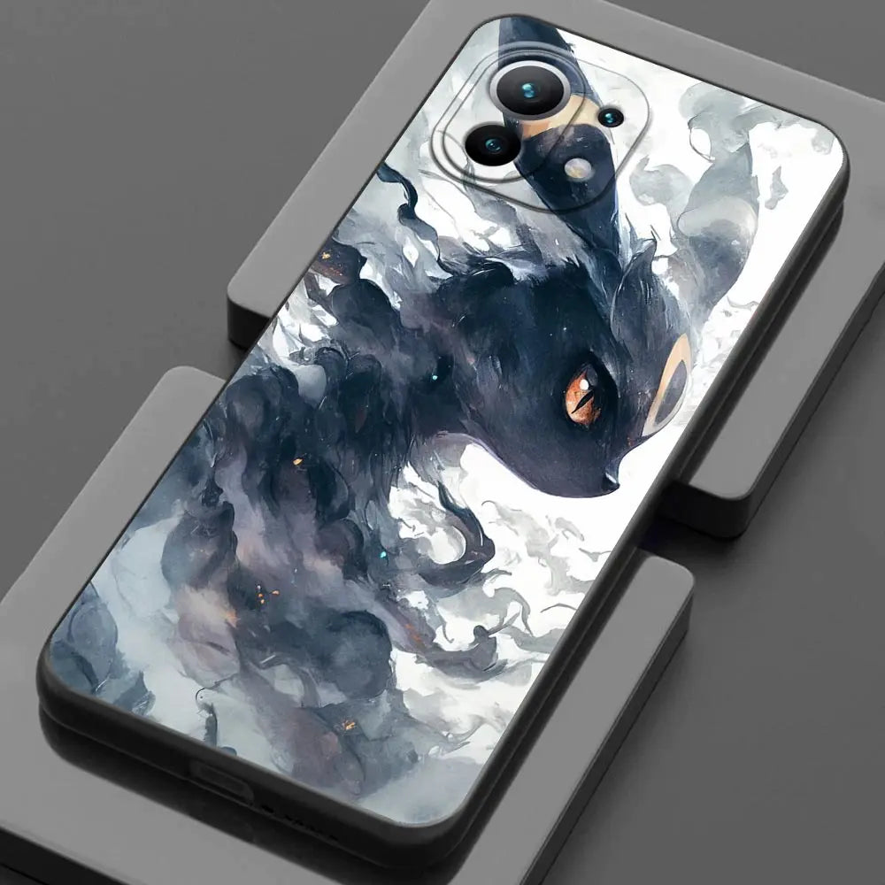 Pokemons Umbreons Gengars Draw For Xiaomi 15 Ultra 11T 12T 13T 14T Pro Phone Case POCO X7 M7 F7 Pro F5 F6 M6 X6 Bulbasaur Cover