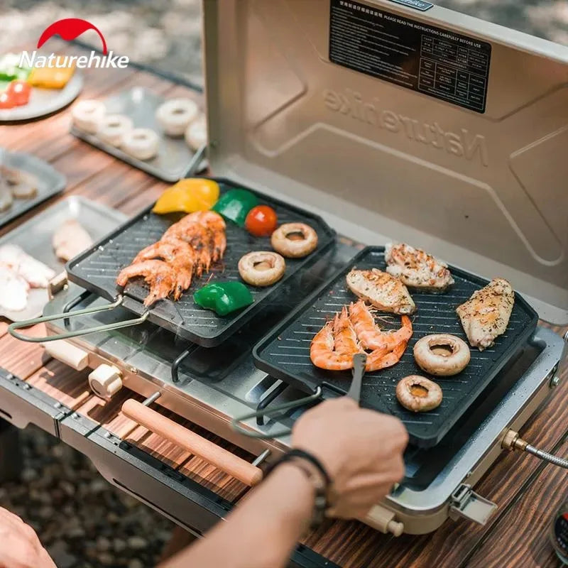 Naturehike Camping Frying Pan Cookware Folding Non-stick Pan Outdoor Ultralight Portable Easy Clean Grill BBQ Plate
