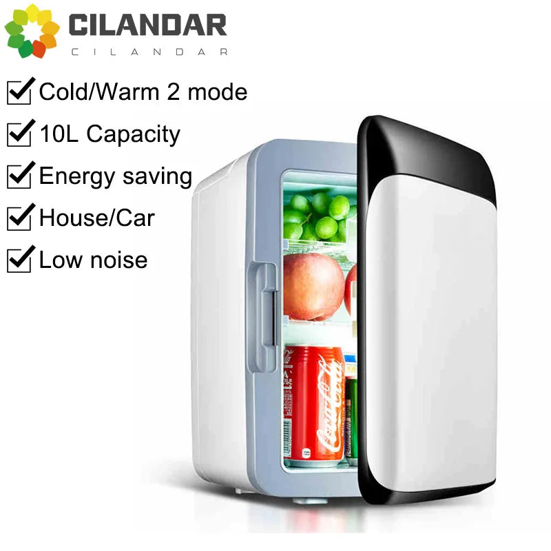 10 Liters Mini Refrigerator Car Home Dual-Use Car Refrigerator Car Heating and Cooling Box Dormitory Insulin Refrigerator