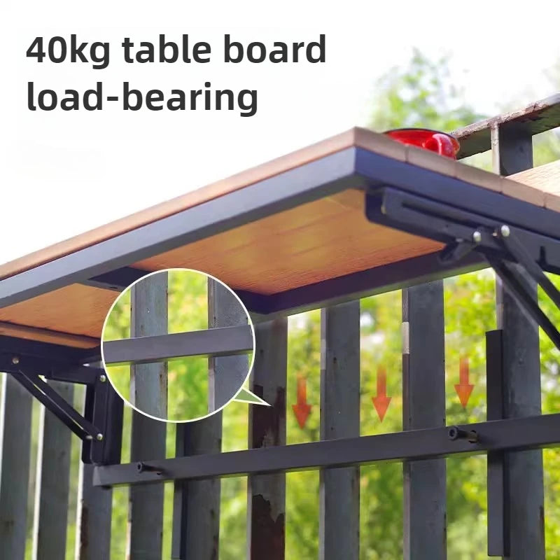 Wooden Outdoor Tables Garden Portable Folding Side Table Simple Modern Removable Study Desk Balcony Outdoor Dining Table