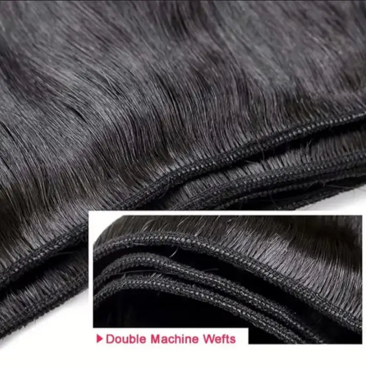 40 42 Inch Long Straight Human Hair Bundles Natural Brazilian Virgin Hair 1/3/4 Bundles Hair Extensions Double Weft Wet And Wavy