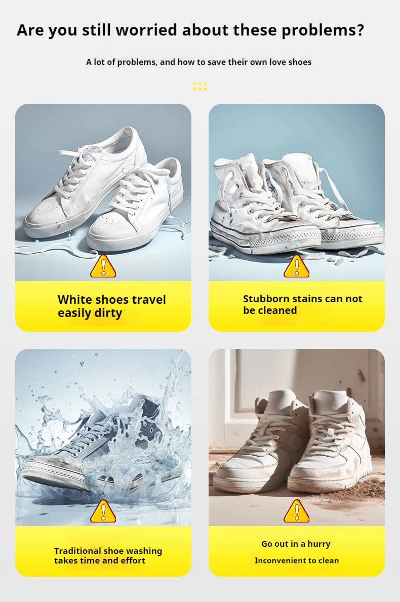 150ML Water-Free Foam Sneakers Cleaner Shoe Brush Shoe Suit Foam Dry Cleaning Shoes Cleaner Cloth Work on White Shoe Suede Boot