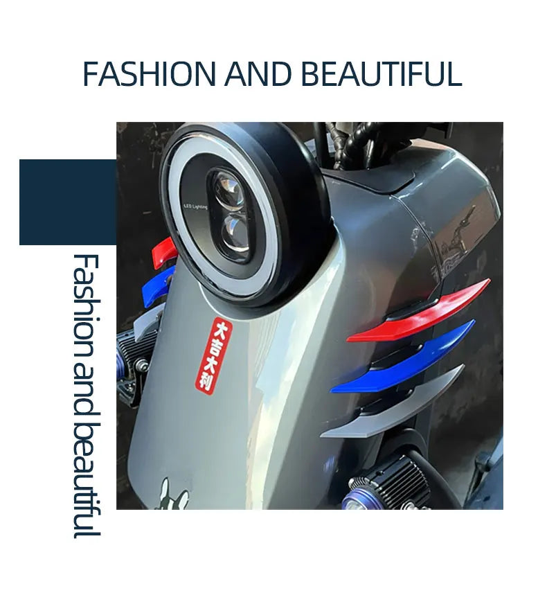 1 Pair Universal Motorcycle Decorative Winglet Aerodynamic Spoiler Dynamic Wing Car Exterior Styling Modified Accessories