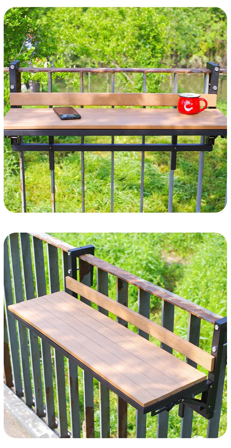 Wooden Outdoor Tables Garden Portable Folding Side Table Simple Modern Removable Study Desk Balcony Outdoor Dining Table