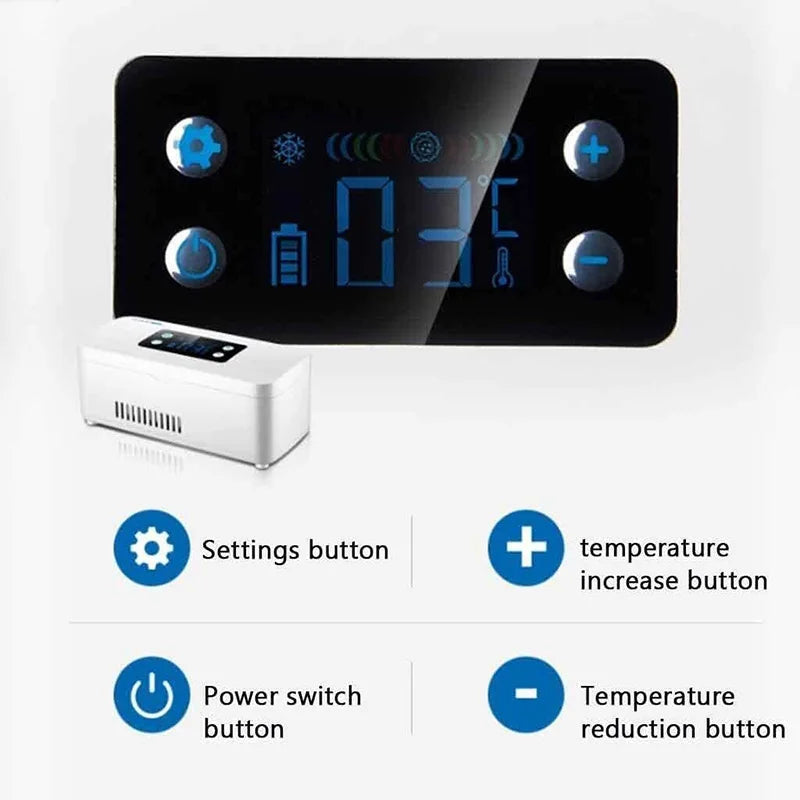 Insulin Cooler Mini Fridge Portable Medicine Refrigerator Serum Interferon Dispenser Car Fridge Family Outdoor Travel