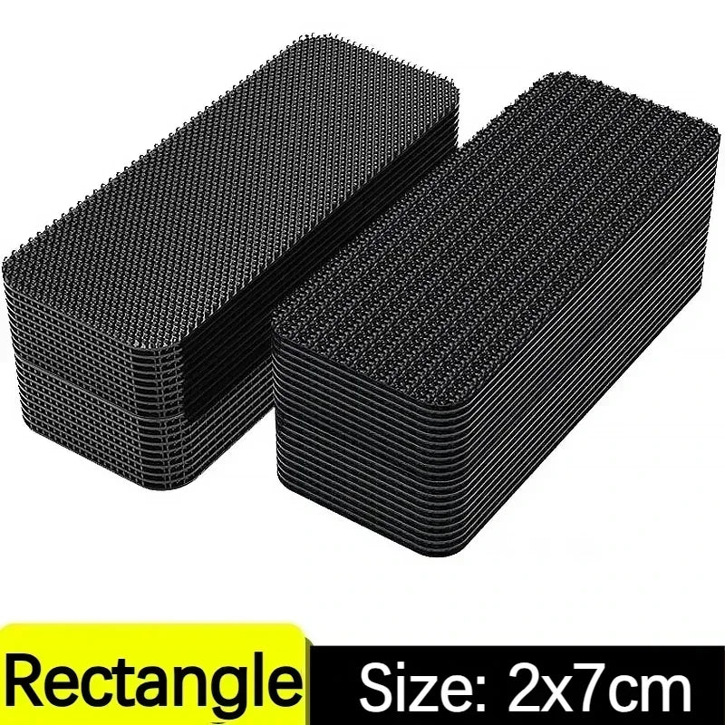 60/2pcs Carpet Fixing Stickers Adhesive Car Floor Mats Fixed Patches Home Sheets Anti Skid Grip Tape Sticker Double Sided Tapes