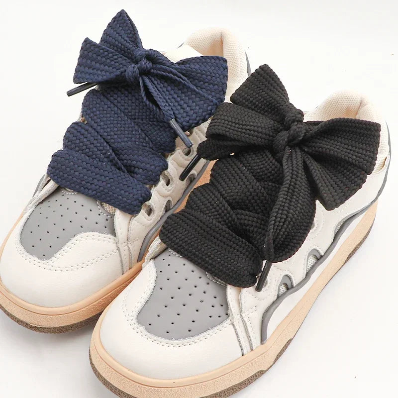 New 2cm wide fashion laces men and women sneakers flat shoes casual shoes lace length 100/120/140/160cm shoelace 18 color
