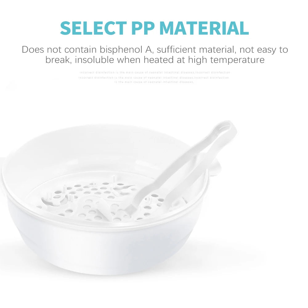 Microwave Steam Sterilizer for Baby Bottles Temperature Nipple Sterilizer Bottle Holder Storage Box Baby Bottle Warmer BPA Free
