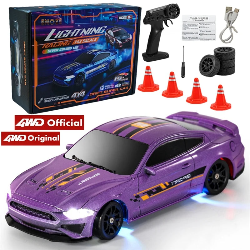 4WD RC Drift Car 1:43 Remote Control Cars Truck 4x4 Racing Drifting 2.4G Radio Mini Vehicle Model Toy Gift for Adults Kids Boys