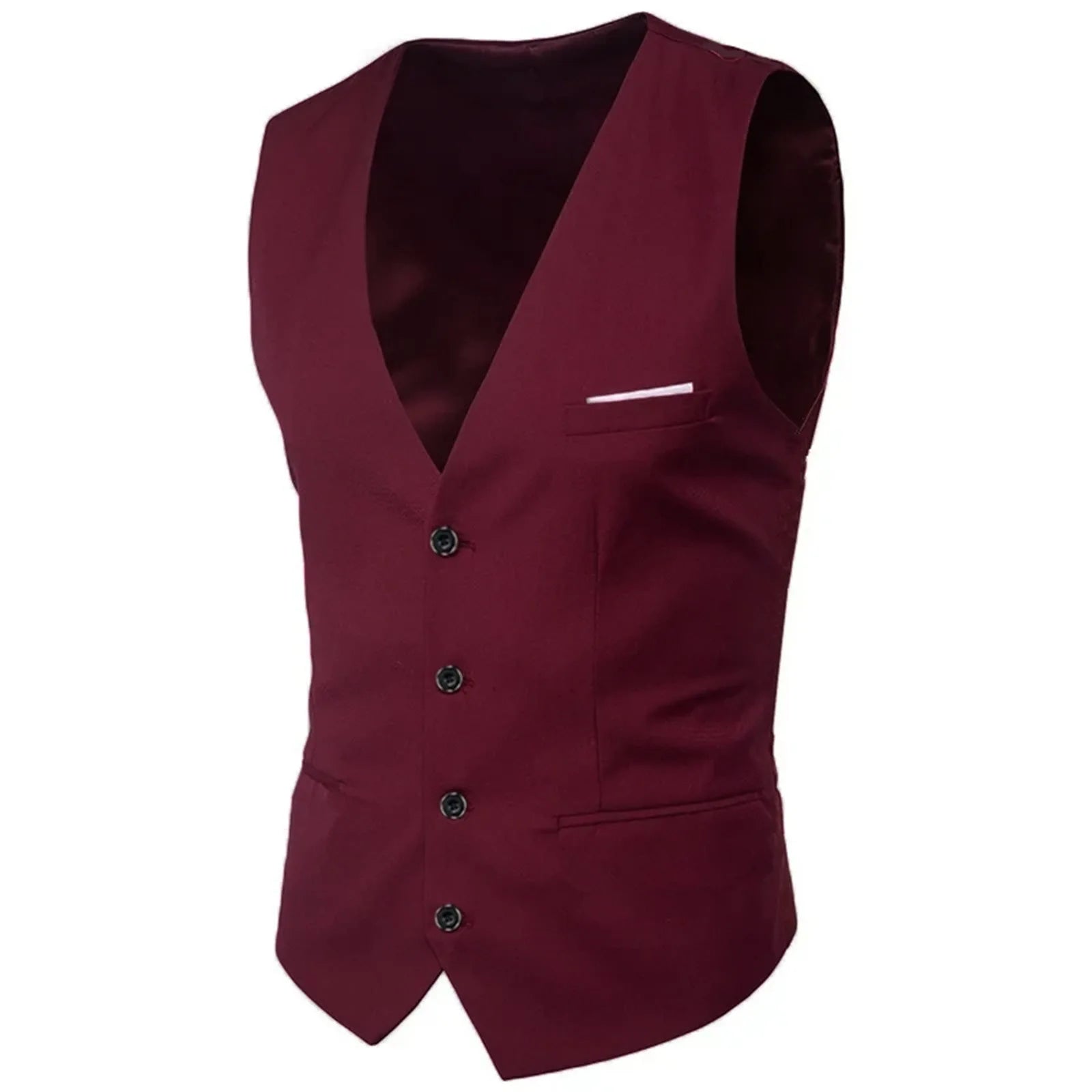 High Quality Men Suit Vest Waistcoat Business Casual Slim Groom Groomsman Wedding Men's Dress Blazer Vests Formal Party Dress