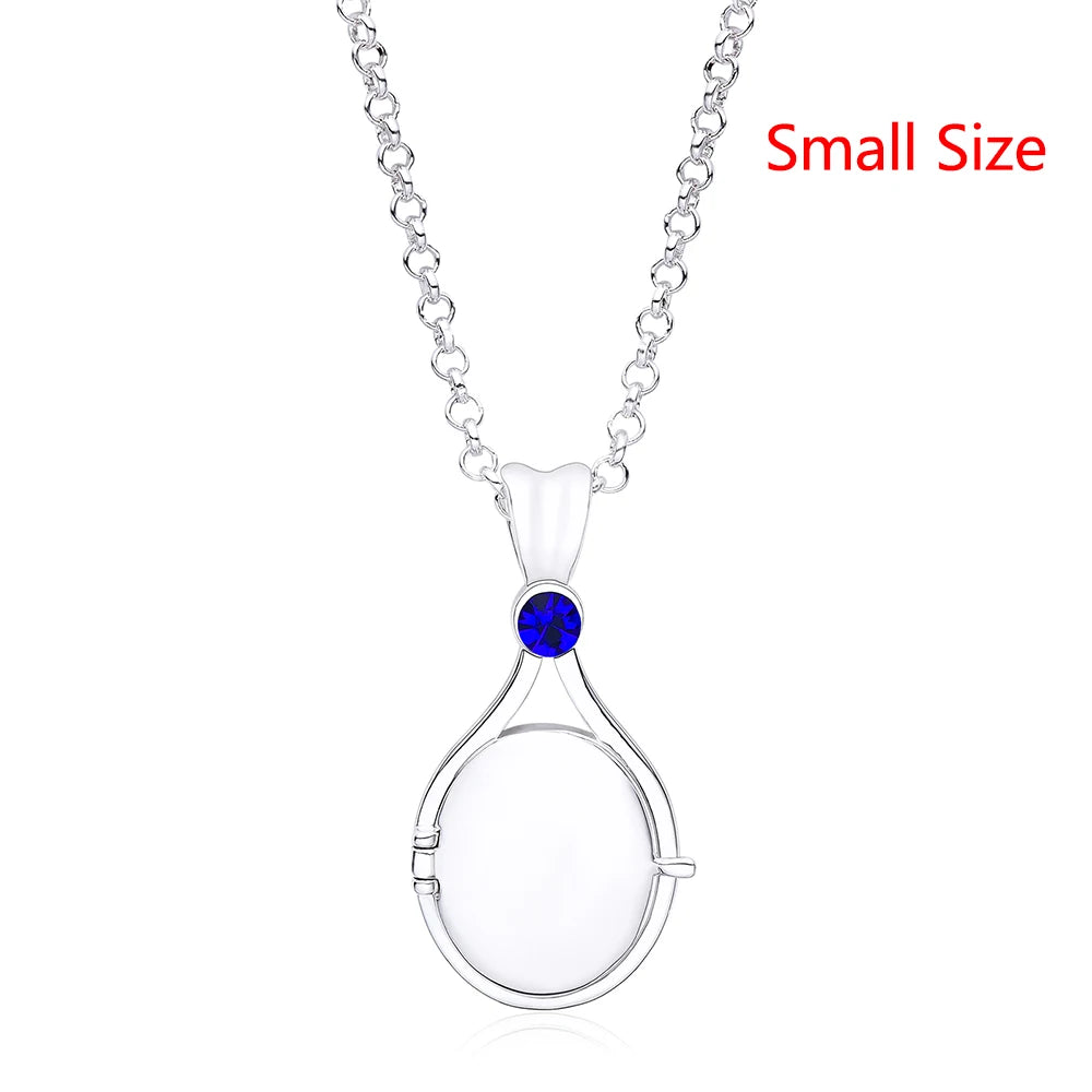 H2O Locket Pendant Necklace Mermaid Silver Color with Crystal Just Add Water Necklaces TV Movies Jewelry for Women Girls