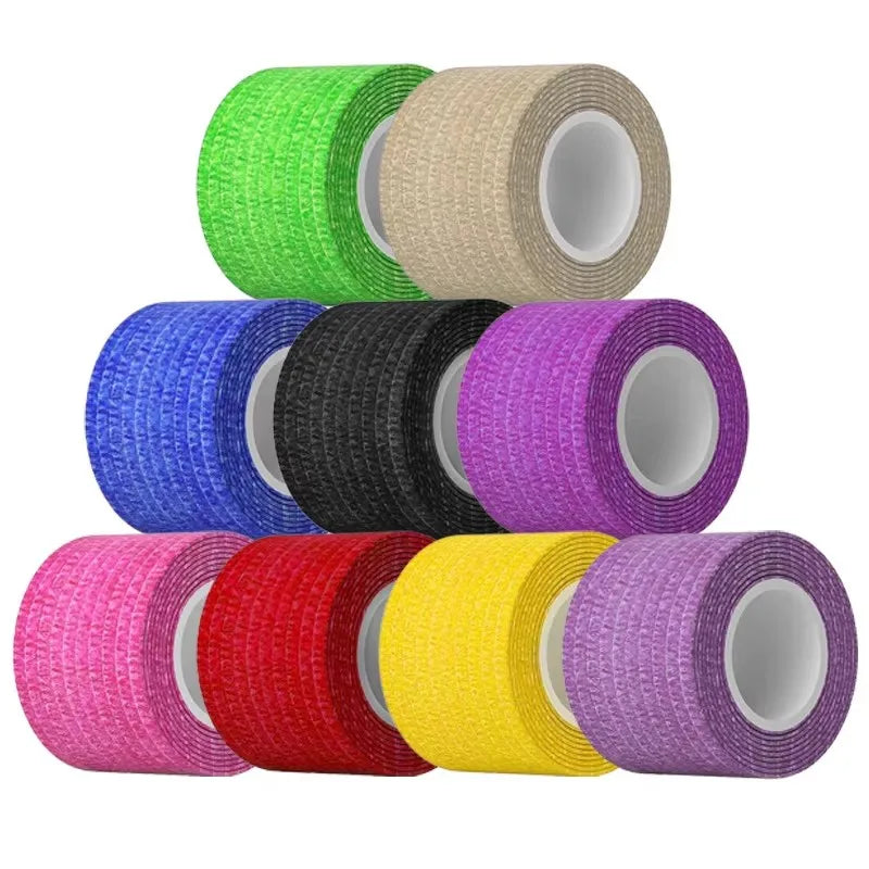 6/10/12pcs First Aid Self Adhesive Cohesive Elasticity Bandages Sports Tape For Wrist Ankle Sprains & Swelling Tattoo Cover