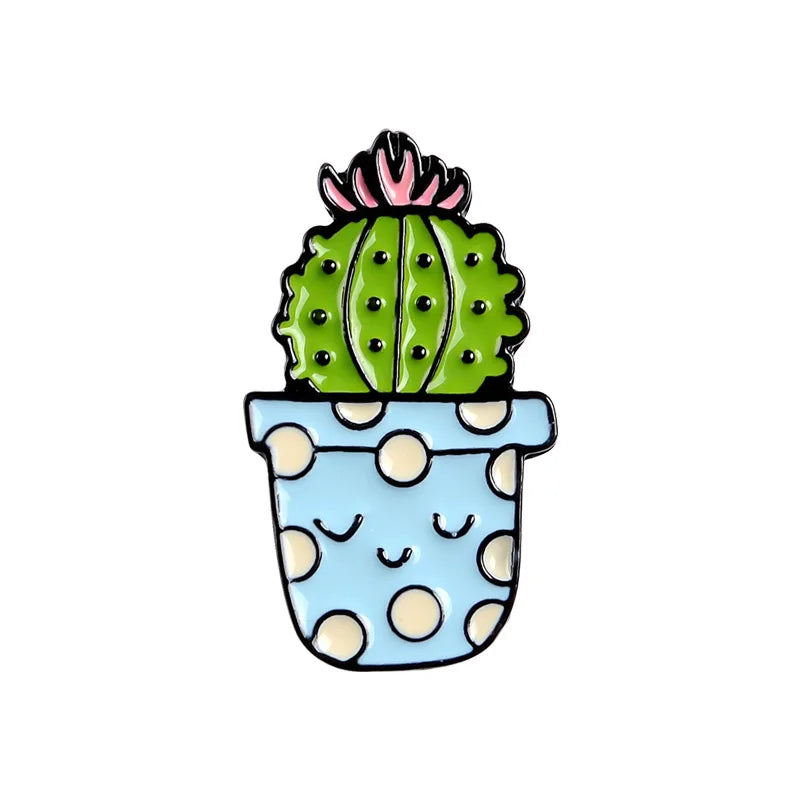 Cactus cactus balls succulent Enamel Pin Brooch Cartoon Women Men Denim Jackets Lapel Pins Backpack Badges Kids Fashion Jewelry