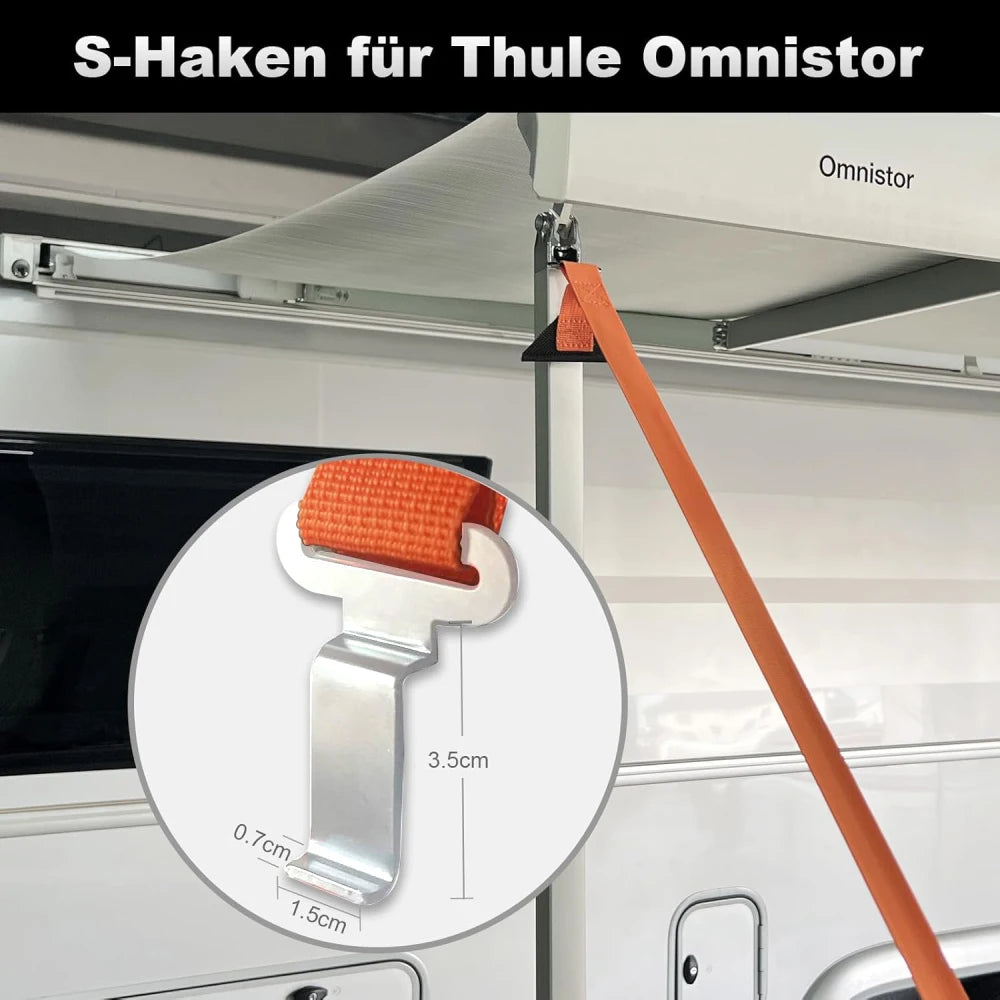 RV Awning Storm Band Straps Tie Down Caravan Camping Accessories For Thule Fiamma Dometic Awning Canopy Most Motorhomes