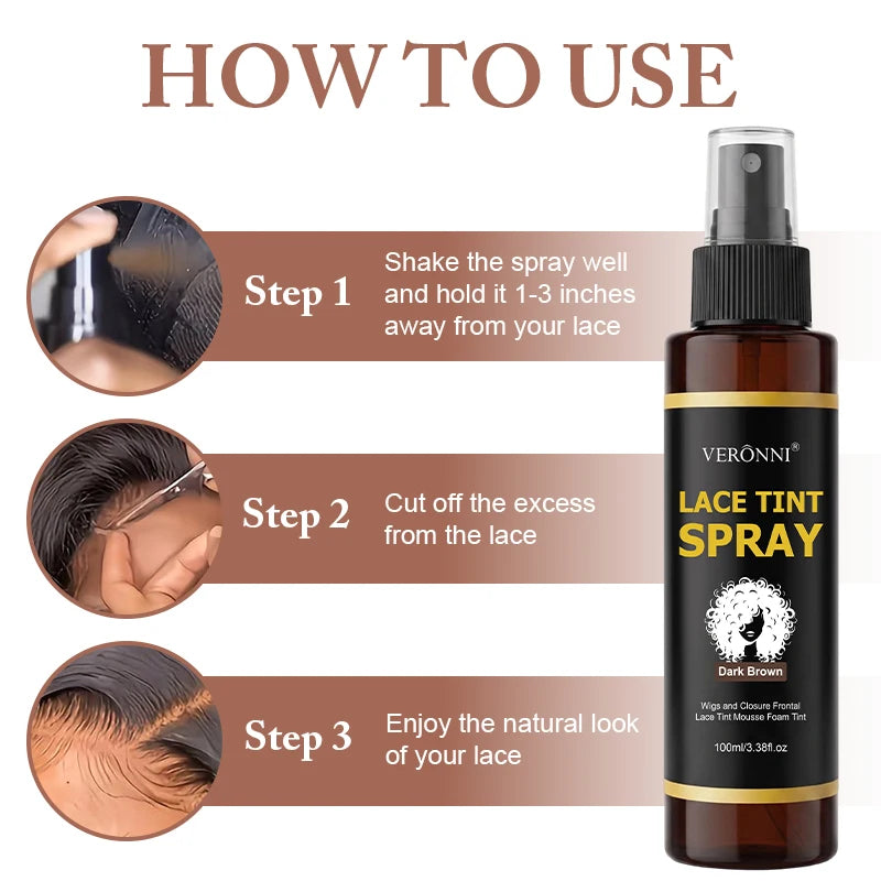 100ml Lace Melting Spray And Holding Spray,Wig Melting Spray Strong Natural Forming Hold Dyed wig care spray For Lace Wigs