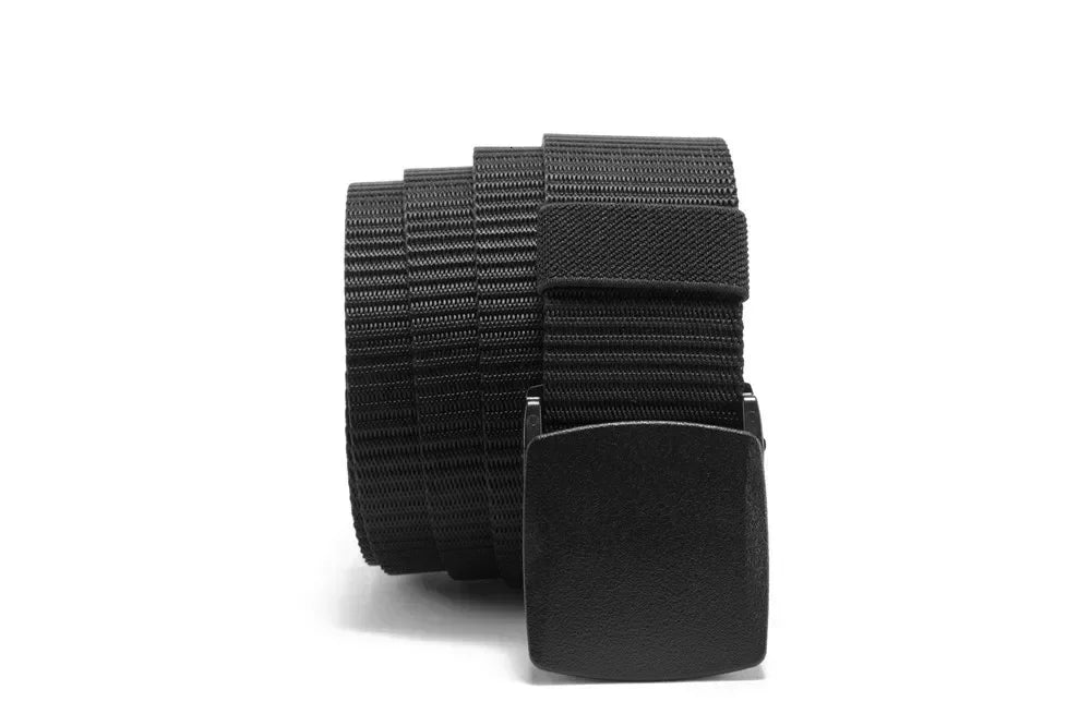 2Pcs Men Nylon Tactical Canvas Belt with Auto Buckle, Multifunctional Outdoor Hunting Waist Strap