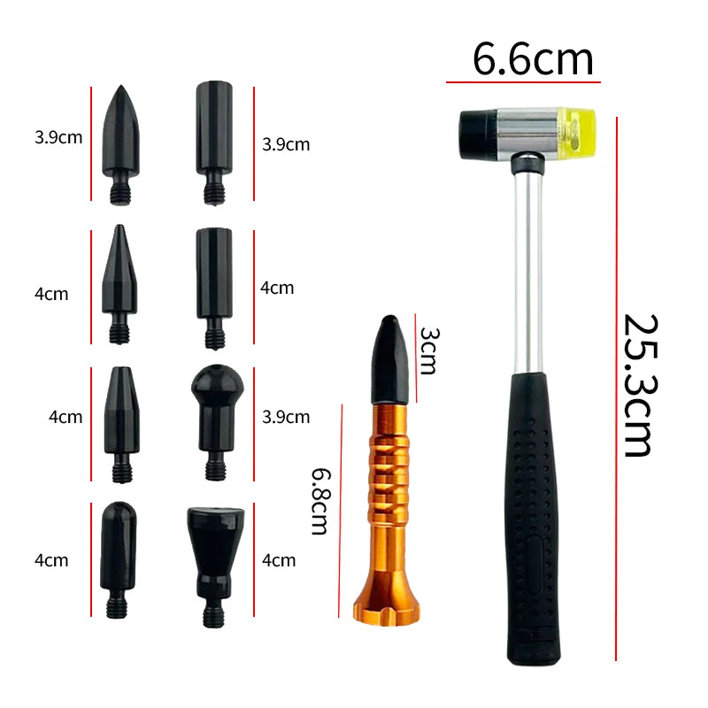 Car Dent Hammer Repair Dings Paintless Dent Repair Tap Down Pen Hail Dent Removal Tool Kit Car Body Flattening Pen