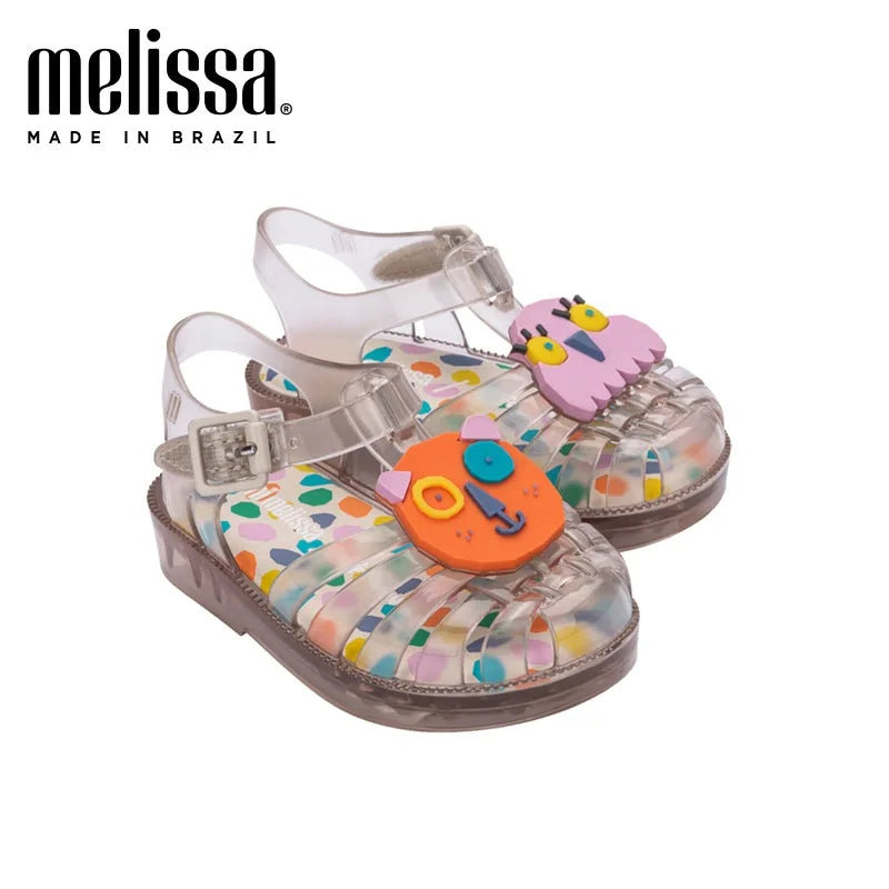 New Arrival 2025 Mini Melissa Children Sandals Hot Sale Kids Beach Shoes Big Girl and Boy Fashion Jelly Shoes
