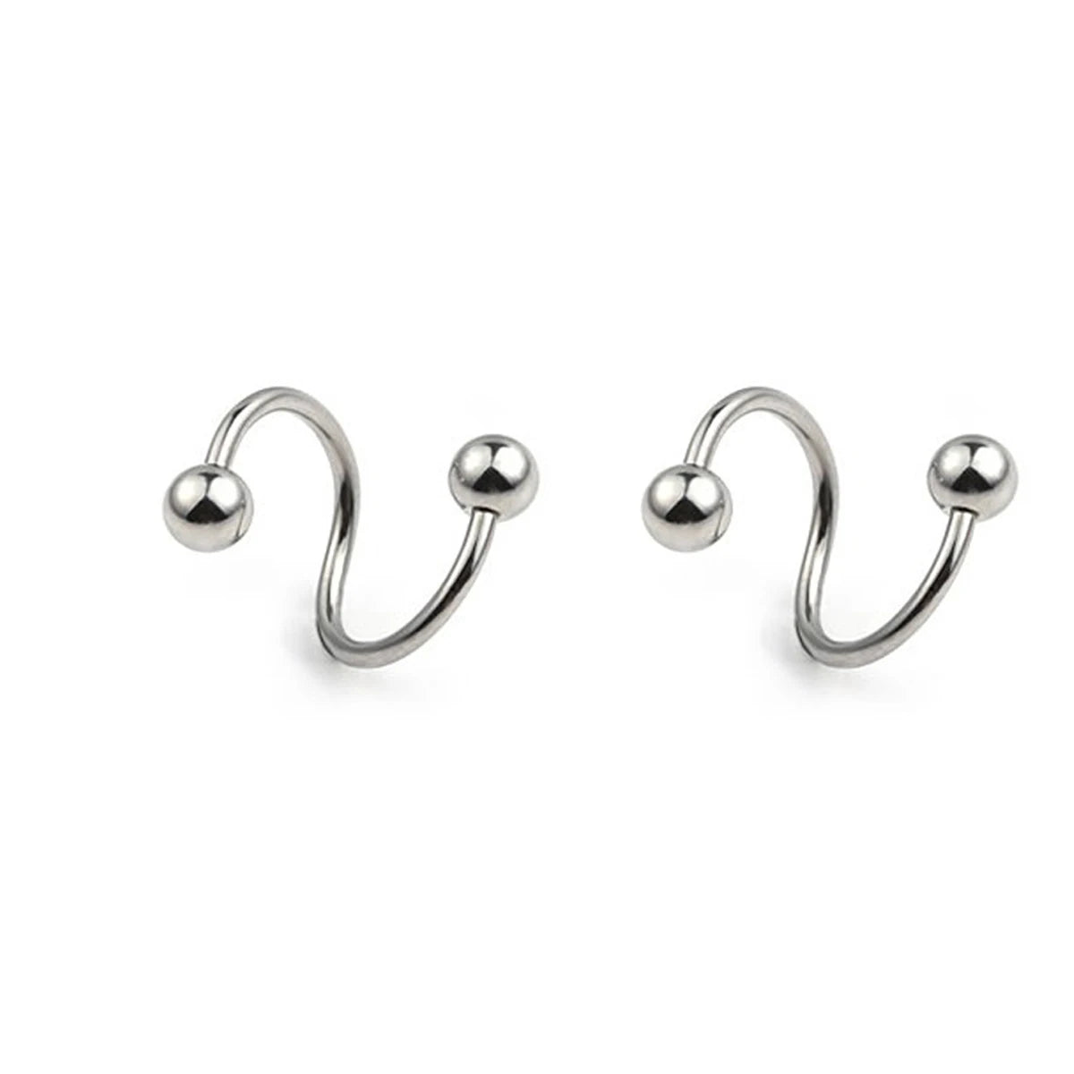 Women's Spiral Earrings Piercing Jewelry Multi-Use Body Jewelry - Lips Nose Septum Tragus Rook Labret Cartilage Hoop Rings Gift