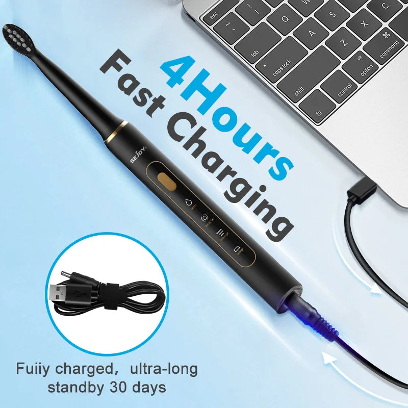SEJOY Sonic Electric Toothbrush Personal Care Oral Cleaning Appliances IPX7 With 3 Modes Smart Rechargeable Automatic Toothbrush