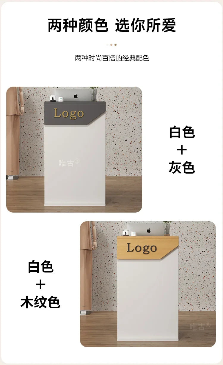 Salon Hairs Reception Desk For Modern Salon Professional Bar Counter Beauty Luxury Simple Resepsiyon Masası Commercial Furniture
