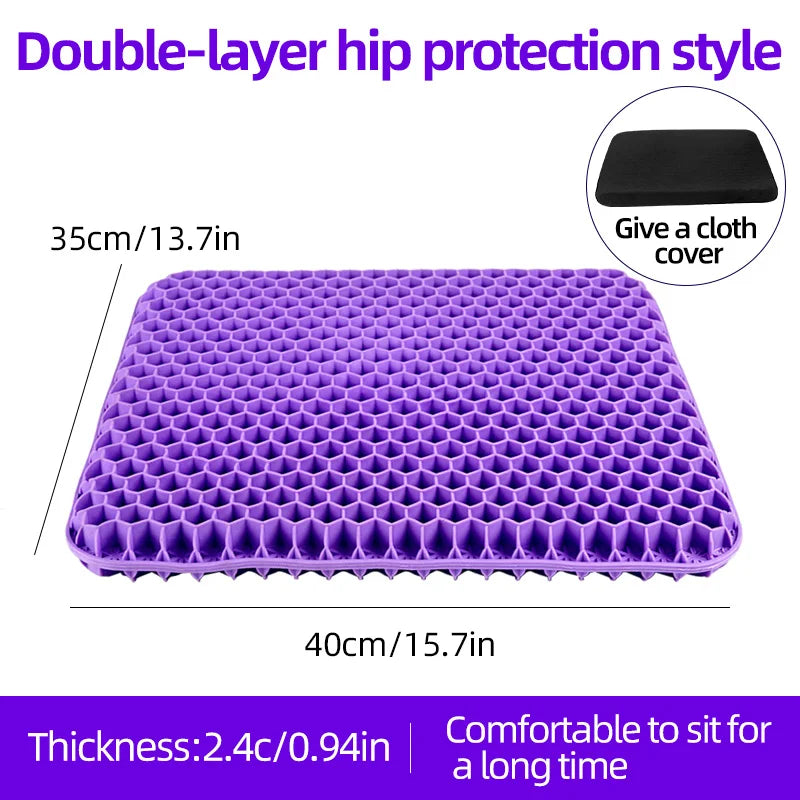 Soft and elastic silicone multi-purpose car seat cushions, detachable covers with durable zippers, anti-slip and decorative for