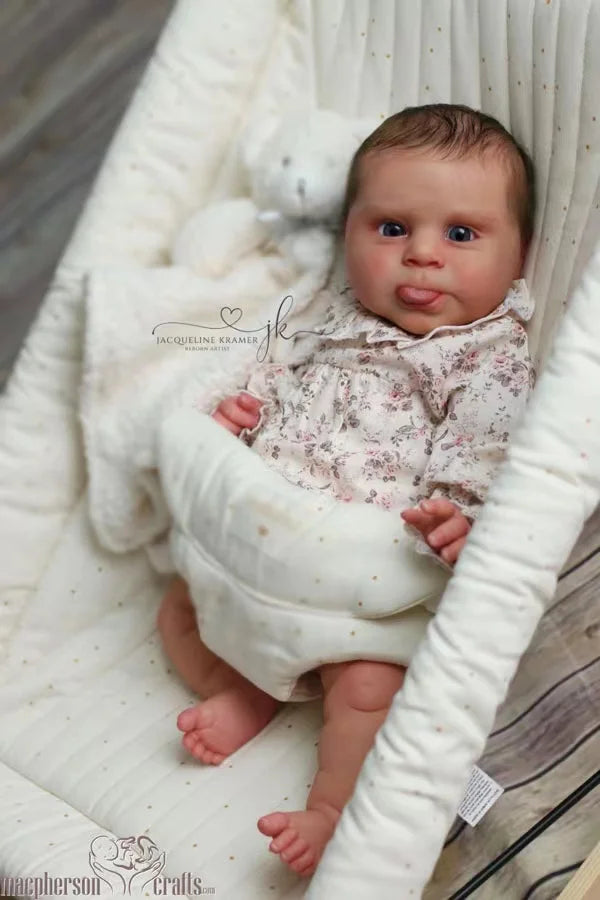 [With Boy Belly ] 20.5inch Reborn Baby Blank Kit Sebby By Cassie Brace Soft Touch without COA