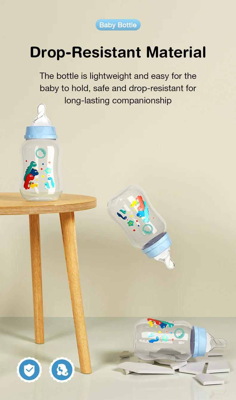 MAMIJOY 0-6 years Baby Bottle 150/240ML Milk Bottle Silicone Pacifier BPA Free Newborn PP Baby Bottles