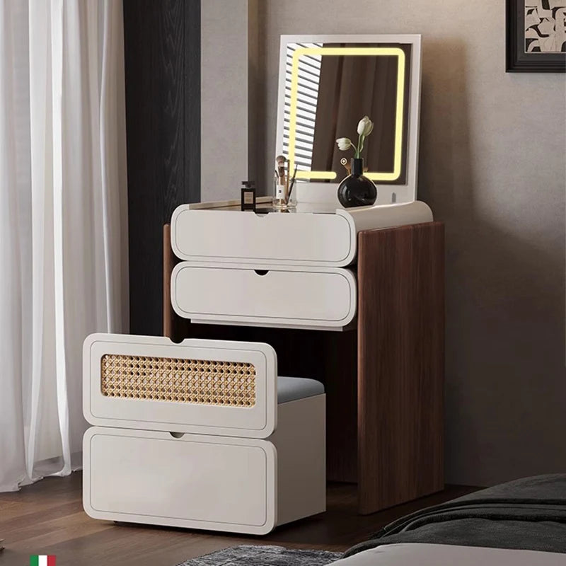 Dressing Table Bedroom Minimalist Design New Mini Bedside Table Storage Elegant Stylish Coiffeuse Maquillage Meuble Furniture