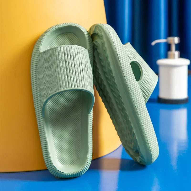 Slippers EVA Sandals Slippers Simple Men Women Wear Thick-Soled Non-Slip Summer Quarters Bathroom Shower  Indoor Home Casual