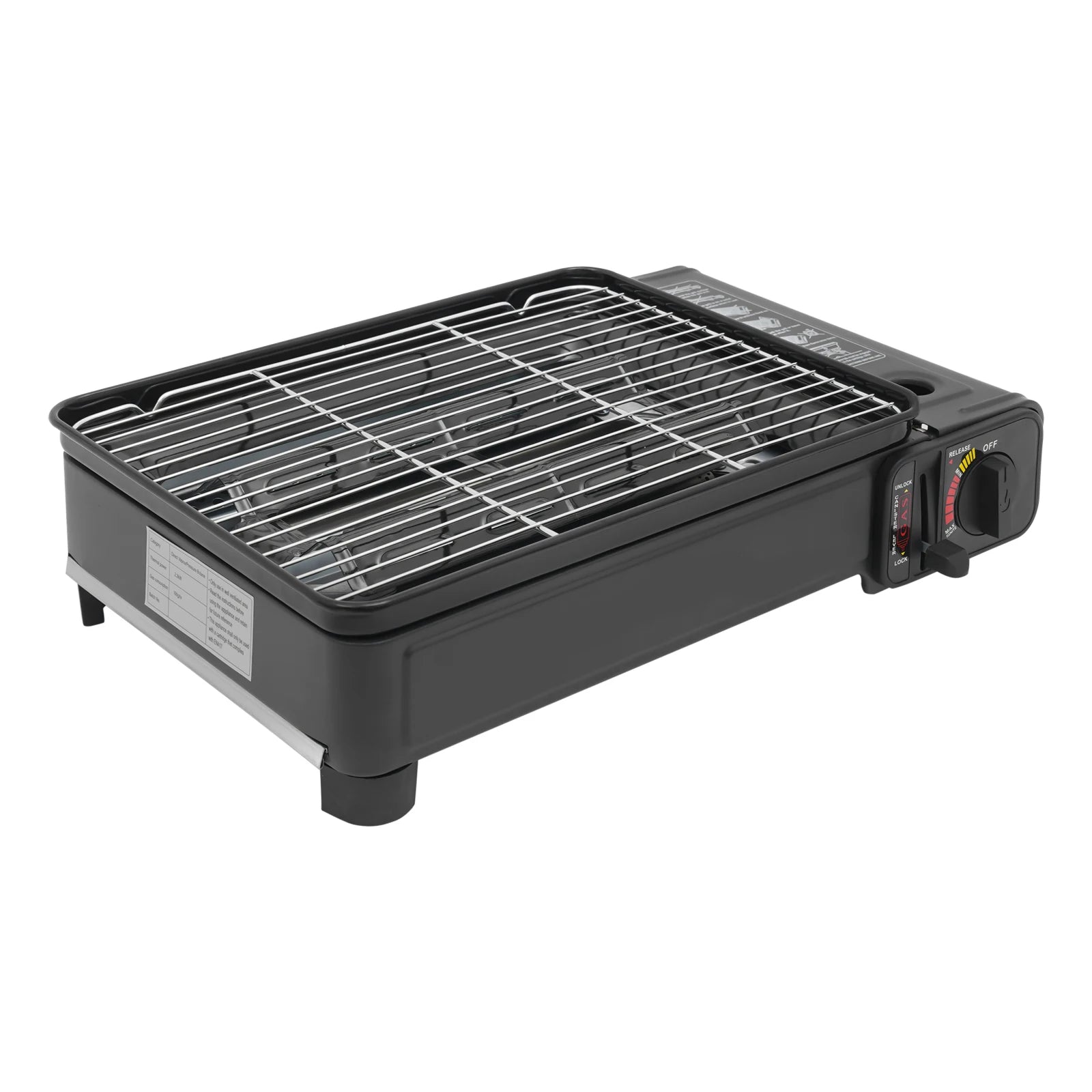 2.2KW Portable LPG/Butane Gas Grill Stove Outdoor Camping Stove Cooking BBQ Cooker Kit w/Carrying Case for Traveling Trekking RV