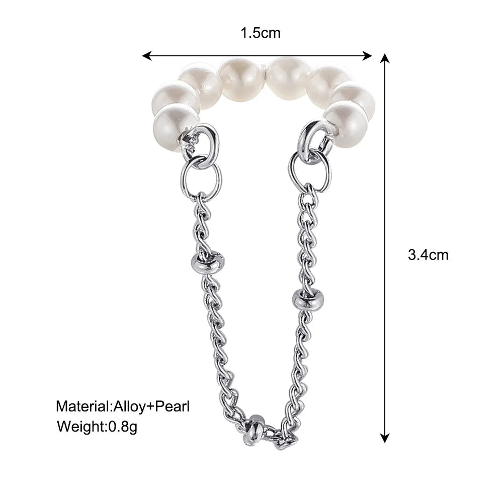 1PC Fashion Silver Pearl Ear Clips Ear Cuff for Women Men Non-Piercing Fake Cartilage Clip Earrings Wholesale Jewelry Girl Gift