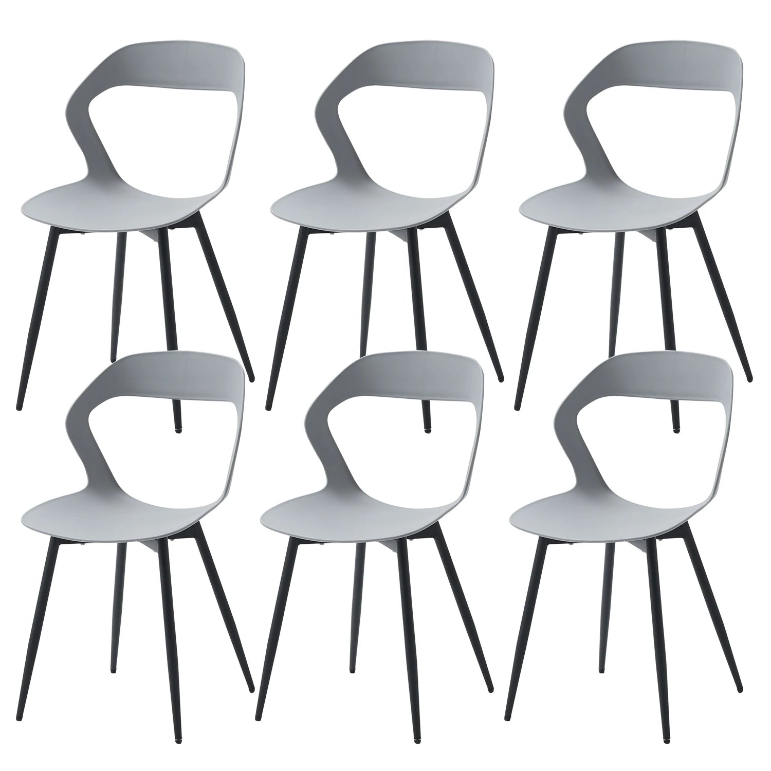 Set of 4 / 6 Scandinavia Dining Chairs for Dining Room Furniture Chair Nordic Designer Creative Household Backrest Chair