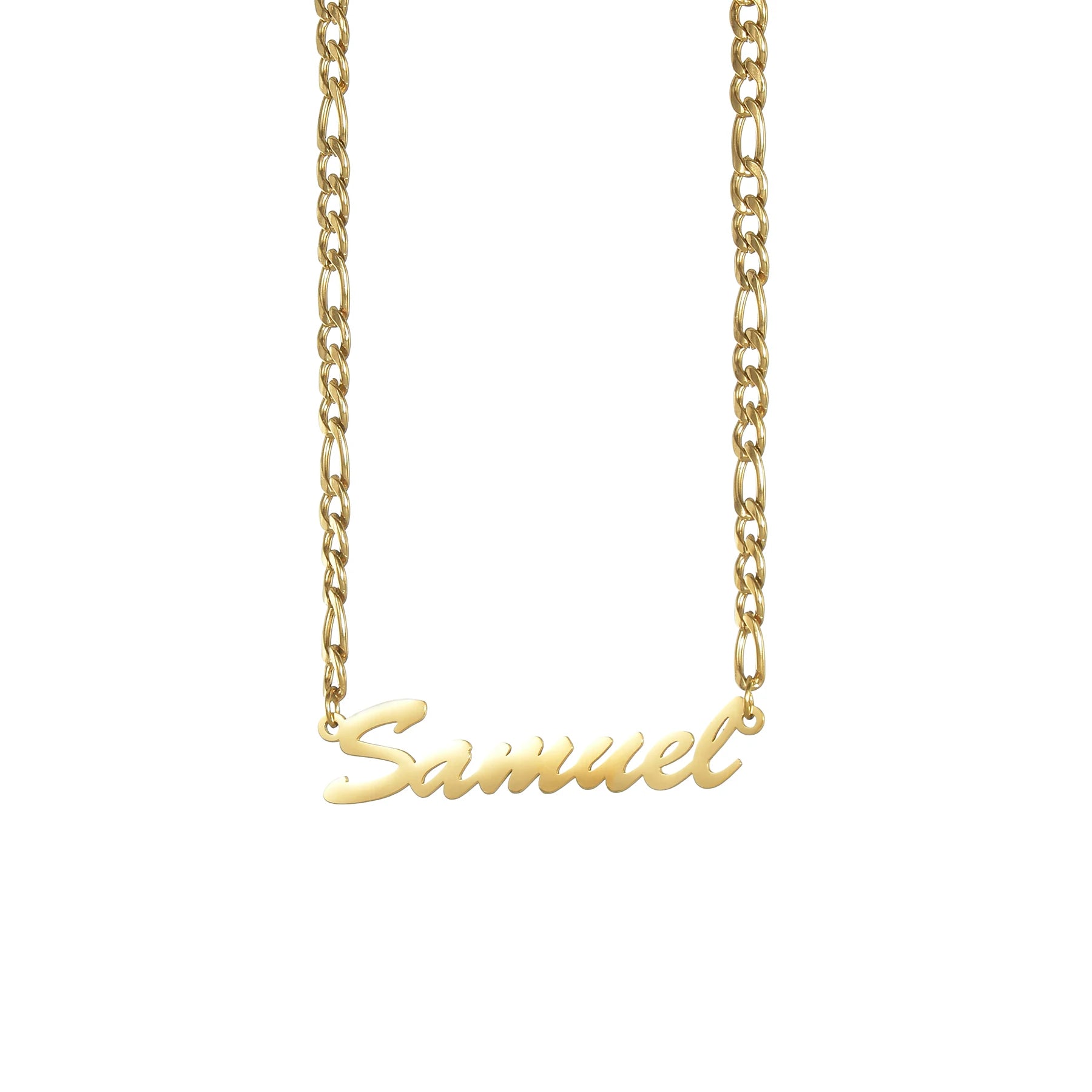 Atoztide Personalized Custom Name Necklaces for Women Stainless Steel Wave Chain Collares Pendant Mother Kids Jewelry Gift