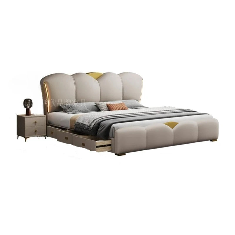 Bedroom Drawer Bed Twin Bedside Table Princess Sleeping Bed Storage Lounge Frame Muebles Para El Hogar House Accessories