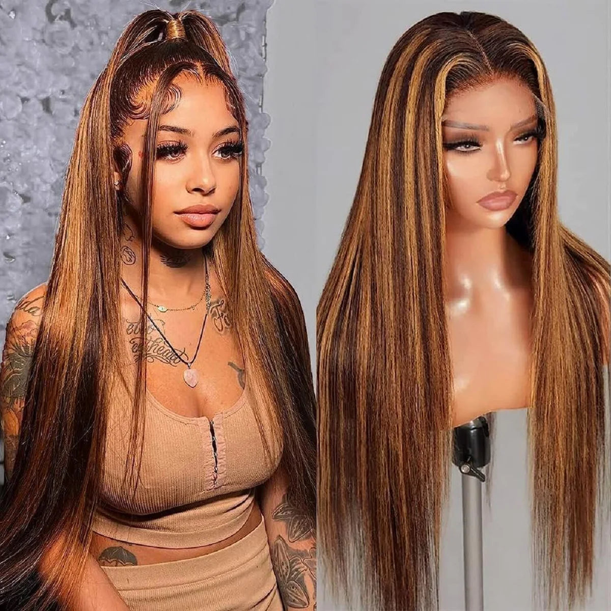 30 Inch 613 Lace Front Wig Human Hair Blonde 13X6 HD Transparent Lace Front Wigs Human Hair 180% Density Blonde L Wigs 613 HD Straight Lace Frontal Wig Pre Plucked